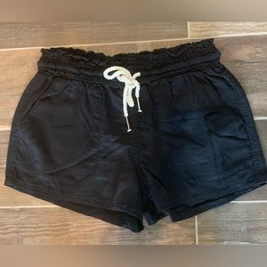 Black Tencel Shorts